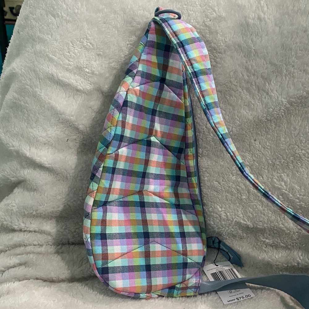 Vera Bradley Essential Compack Sling Backpack “Gingham Plaid - Picture 4 of 4